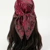 Foulard de luxe en Satin imprimé Paisley, Bandana carré Hijabs pour femmes, foulard, ruban pour cheveux, bandeau, accessoires pour cheveux chics