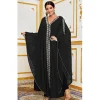 abaya marocain caftan dubaï robe maxi à capuche manches chauve souris farasha caftan femmes musulmanes africain ouvert kimono boubou robes de soirée