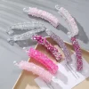 Pinces à cheveux en biscuits pour femmes et filles, épingles à cheveux en plastique perlé, porte-queue de cheval simple, pinces à griffes, pinces, barrettes, accessoires