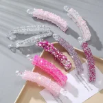 Pinces à cheveux en biscuits pour femmes et filles, épingles à cheveux en plastique perlé, porte-queue de cheval simple, pinces à griffes, pinces, barrettes, accessoires