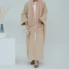 abayas ouverts à la mode pour femmes, kimono uni de dubaï, robe musulmane türkiye, cardigan Élégant, broderie d'amour, vêtements islamiques, nouvelle collection