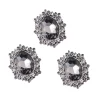 3 pièces élégant rétro ovale strass conception alliage vêtements accessoire pour bricolage vêtements sacs chapeau épingle à cheveux chaussures boîte cadeau bouton
