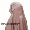 1 pièces plaine instantanée hijab bulle en mousseline de soie avec tube modal ensemble de casquette femme musulmane hijab intérieur écharpe décontractée longue écharpe turban islamique
