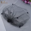jm12 cage à oiseaux en maille pour patients, couvre visage, fascinateur, chapeaux de mariée avec voile, accessoires de mariage, blanc et noir, haute qualité