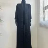 kaf – abaya de luxe pour femmes, couleur unie, design classique en dentelle, ample, grand arabe, vêtements de festival traditionnels, nouvelle collection automne 2025