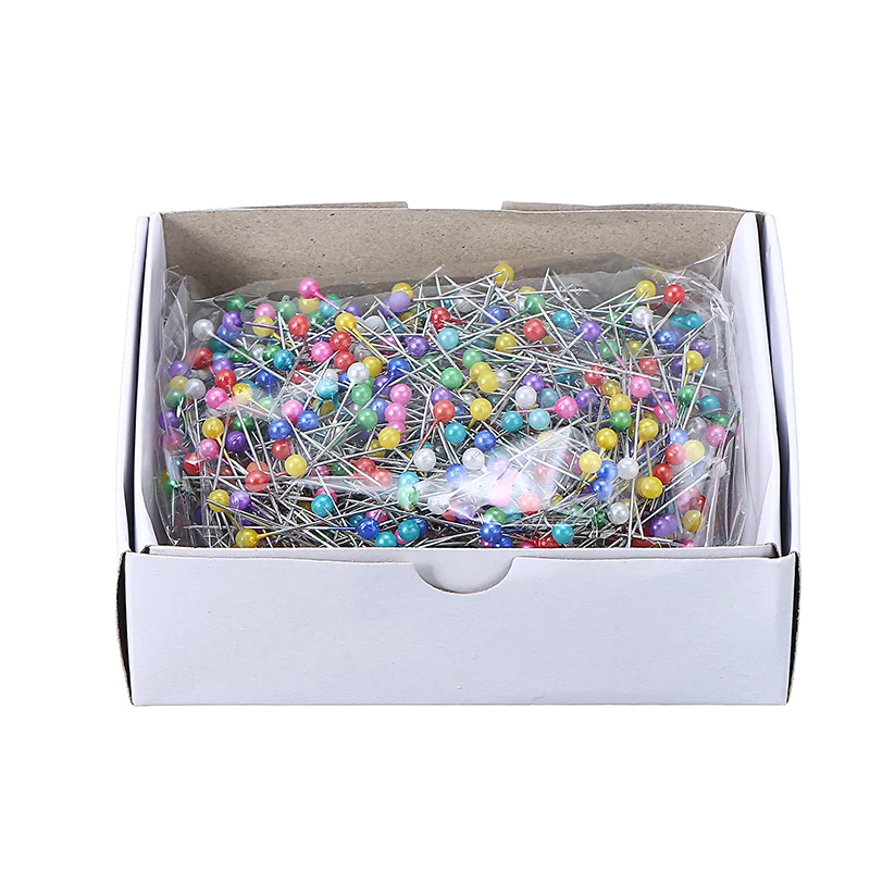 Épingles à coudre rondes, 800 pièces, mélange de couleurs, perle, tête ronde, fleuristes, bricolage, broche de positionnement, décoration de bouquet de mariage