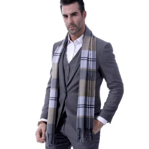 Écharpe classique pour homme hiver Imitation cachemire foulards marque de luxe écharpes garder au chaud en plein air foulard hommes châle Wrap cadeau