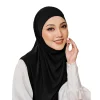 ramadan printemps été respirant sans repassage hijabs long instantané hijab femme prêt à porter avec des masques faciaux prêt à porter hijabs