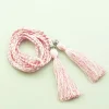 décoré femmes arc ceinture robe tissé corde tressée ceintures glands ceintures taille corde taille chaîne