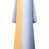 Élégant musulman abaya hijab robes zanzea eid mubarek robe d'été robe femme à manches longues contraste couleur maxi robe vêtements islamiques