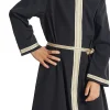 filles à capuche ouvert abaya printemps été noir djellaba décontracté robe à capuche enfants musulmans islamique ramadan arabe kimono caftan robes