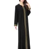 abaya robe musulmane à manches longues pour femmes, caftan noir d'été, vêtements de prière élégants, mode islamique, chaud, eid, dubaï, nouveau, 2024