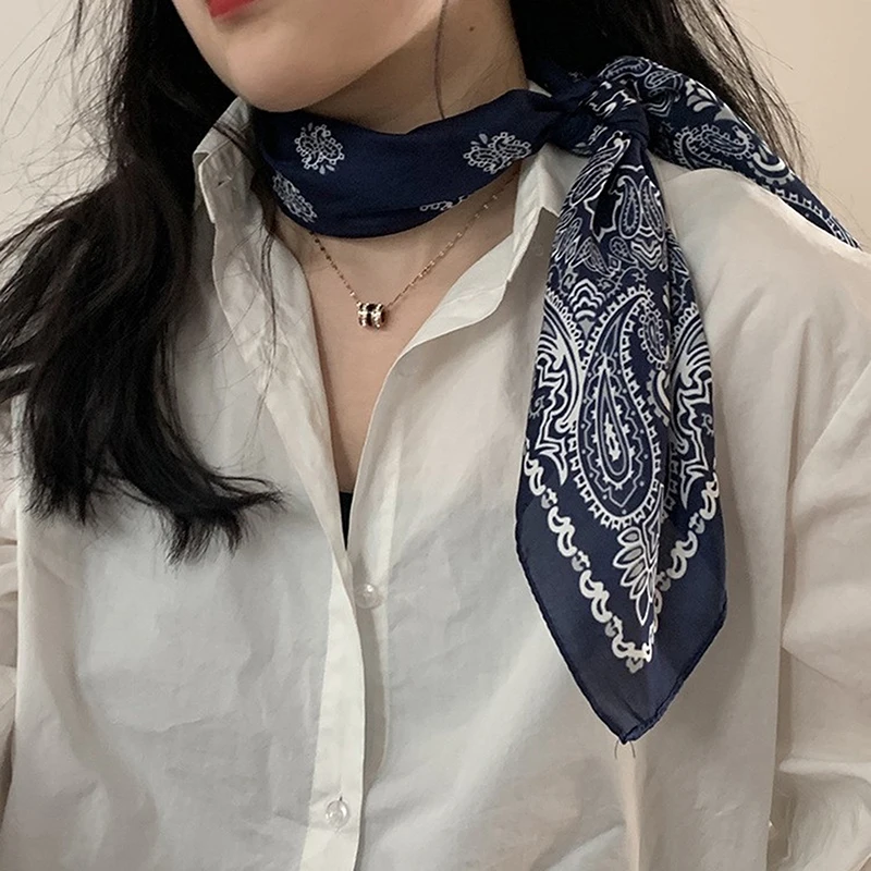 mode de luxe 70 cm satin carré foulard en soie pour les femmes cheveux main foulard poignet hijab enveloppes dame châle ruban bandana