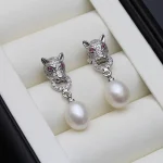 Boucles d&rsquo;oreilles tendance pour femmes, suspendues en vraie rivière, perles de culture d&rsquo;eau douce naturelles, cadeau d&rsquo;anniversaire pour mère et fille, blanc et noir