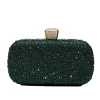 Nouvelles dames brillant luxe strass pochettes mariage/bal/anniversaire fête soirée sac à main élégant vert foncé Banquet sac à main