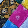 Écharpes et châles en dentelle à motifs floraux ethniques, hijab africain en coton pour musulmans, écharpe en jersey froissé colorée, 2m x 1m, bon marché, vente en gros