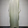 brillant fête abaya ramadan eid chauve souris satin ouvert kimono dubaï luxe musulman damen abayas pour les femmes caftan robe vêtements islamiques