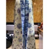 miyake plissé vintage imprimé col rabattu à manches longues veste longue femmes concepteur abaya nouveau dubaï mode grande taille manteaux