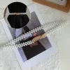 chaîne de taille en perles pour femmes, ceinture élastique incrustée de diamants avec décoration de taille, ceinture fine, ceinture élastique perlée