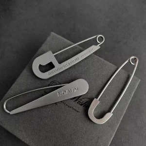 Grands épingles tendance pour vêtements, épingles de sûreté en métal, pour robe en jean, écharpe, épingles réglables, accessoires