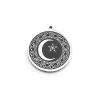 pendentif musulman en acier inoxydable, breloque isman soigneuse, Étoile, croissant de lune, collier, bracelet, accessoires faits à la main, 5 pièces