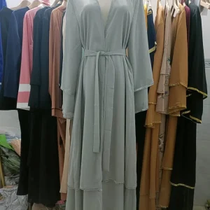 Abaya-Cardigan élégant et exquis pour femmes, Robe du Moyen-Orient, Turquie, Dubaï, Eid Kimono, Mode