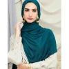 hijab en tissu modal pour femme musulmane, foulard de tête en jersey, turban vide, toutes saisons
