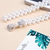 ceinture de taille élégante en perles pour femmes, boucle élastique, chaîne de perles, robe pour filles, sangle en cristal, accessoires créatifs pour dames