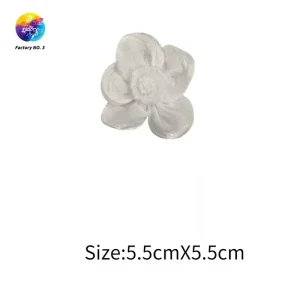 Applique tête de Rose en Satin, décalcomanie en Satin, artisanat cousu à la main, accessoires de décoration de mariage, bricolage