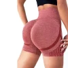 short de yoga transfrontalier miel fesses fesses sport taille haute abdomen stretch serré anti éblouissement séchage rapide fitness