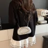 pochette tendance en cuir pu pour femmes, sac à bandoulière avec sangle amovible, pochette à main pour dîner de soirée
