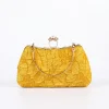 sac à main d'embrayage jaune pour femme, sac à main croisé, portefeuilles de fête, mariage, créateur de luxe, perle, mode, initié