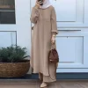 Robe couleur unie dubaï turc musulman Abaya islamique Jalabiya robes femmes Ramadan Eid Abayas Caftan caftan élégant robes