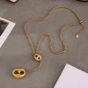 collier pendentif ovale couleur or argent pour femmes, boucles d'oreilles pendantes plaquées or en acier inoxydable 316, ensemble de bijoux de luxe pour femmes