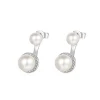 boucles d'oreilles en argent sterling 925 moissanite, bijoux simples en perles pour femmes, adaptés à un usage quotidien