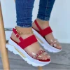 2025 sandales d'été pour femmes mode plate forme sandales chaussures décontractées compensées léger talon sandalias mujer tongs zapatos
