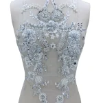 Robe de soirée brillante en tissu perlé, Tulle appliqué, décoration de vêtements de luxe, paillettes faites à la main, strass, matériau diamant chaud