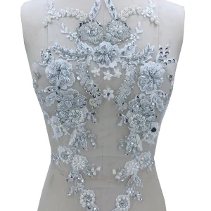 Robe de soirée brillante en tissu perlé, Tulle appliqué, décoration de vêtements de luxe, paillettes faites à la main, strass, matériau diamant chaud