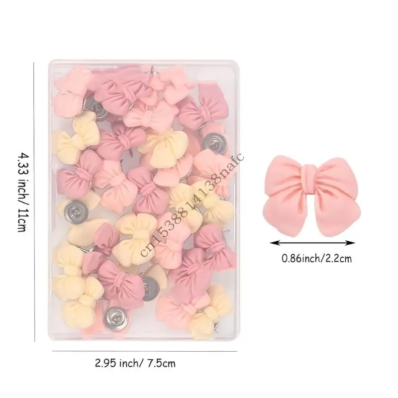 Punaises décoratives colorées à thème nœud papillon, 50 pièces, pour tableaux d'affichage, fournitures pour