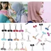 36/24/12/6 pièces perles broches femmes musulmanes châle écharpe clips dame foulards hijab pour femmes perle broche broche multicolore hijab clips