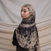 1 pièces aquarelle impression hijab femmes bohème doux islam ramadan musulman hijabs foulard femme châle enveloppement écharpe foulard