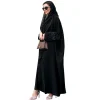 arabe dubaï femmes veste noire industrie lourde robe de diamant chaud abaya mode cardigan taille unique robe