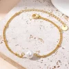 bracelet de perles élégant minimaliste, imitation de perles simples, chaîne délicate, bijoux à la mode pour femmes, cadeau minimaliste, élégant, tendance, acce
