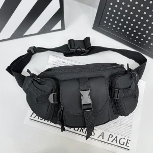 Sac de ceinture en nylon à poches multiples pour femmes et hommes, sac à bandoulière multifonctionnel, grande capacité, décontracté, couple, femme