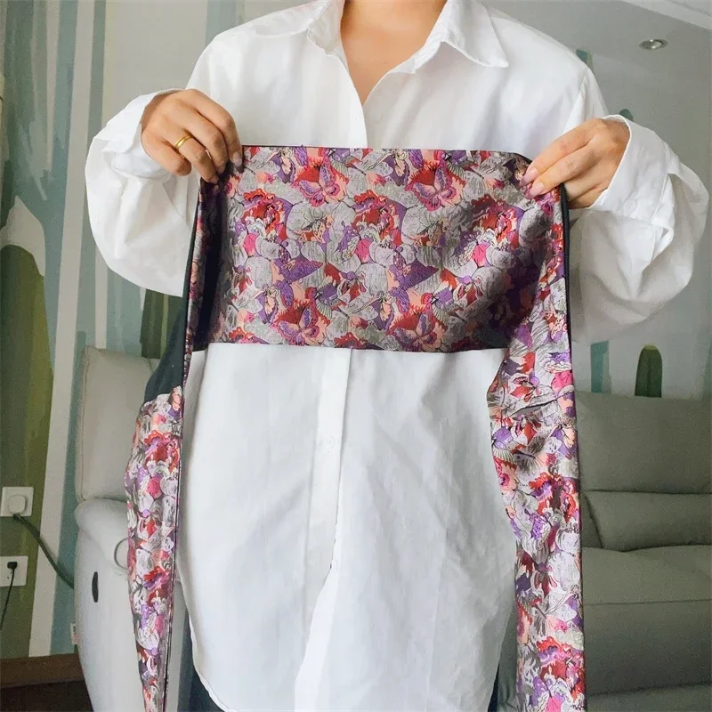 ceinture japonaise haori kimono entremiobi, tissu jacquard de brocart réglable, ceinture de chemise, décoration de robe, ceintures de smoking enveloppées sur la poitrine