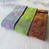 Ruban Jacquard tissé en Polyester, largeur d&rsquo;environ 5cm, 10yards/lot, motif de fleurs paisley pour rideaux et vêtements, accessoire