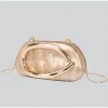 marque de luxe or métal fermeture boîte pochette acrylique coquille pochette en métal sac de soirée épaule mariage sac à main fête sac à bandoulière
