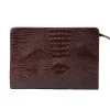 pochette en cuir pu crocodile pour hommes et femmes, sac à main décontracté, sac enveloppe d'affaires, sacs ipad, mode de luxe
