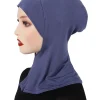 Turban intérieur élastique modal doux pour femmes musulmanes, casquette de base, document solide, rond, Hijab, chapeaux, porter directement, écharpe de sauna, sous-écharpe, 21 couleurs