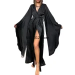 Abaya ouvert femmes musulmanes robes de maison chemise de nuit Robe à lacets Jalabiya maroc dubaï Abayas caftan Eid robes arabe longue Robe